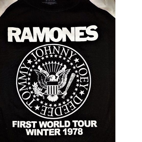 Ramones First World Tour 1978 Seal Logo Raglan punk rock Official 3XL NWT - Picture 2 of 3
